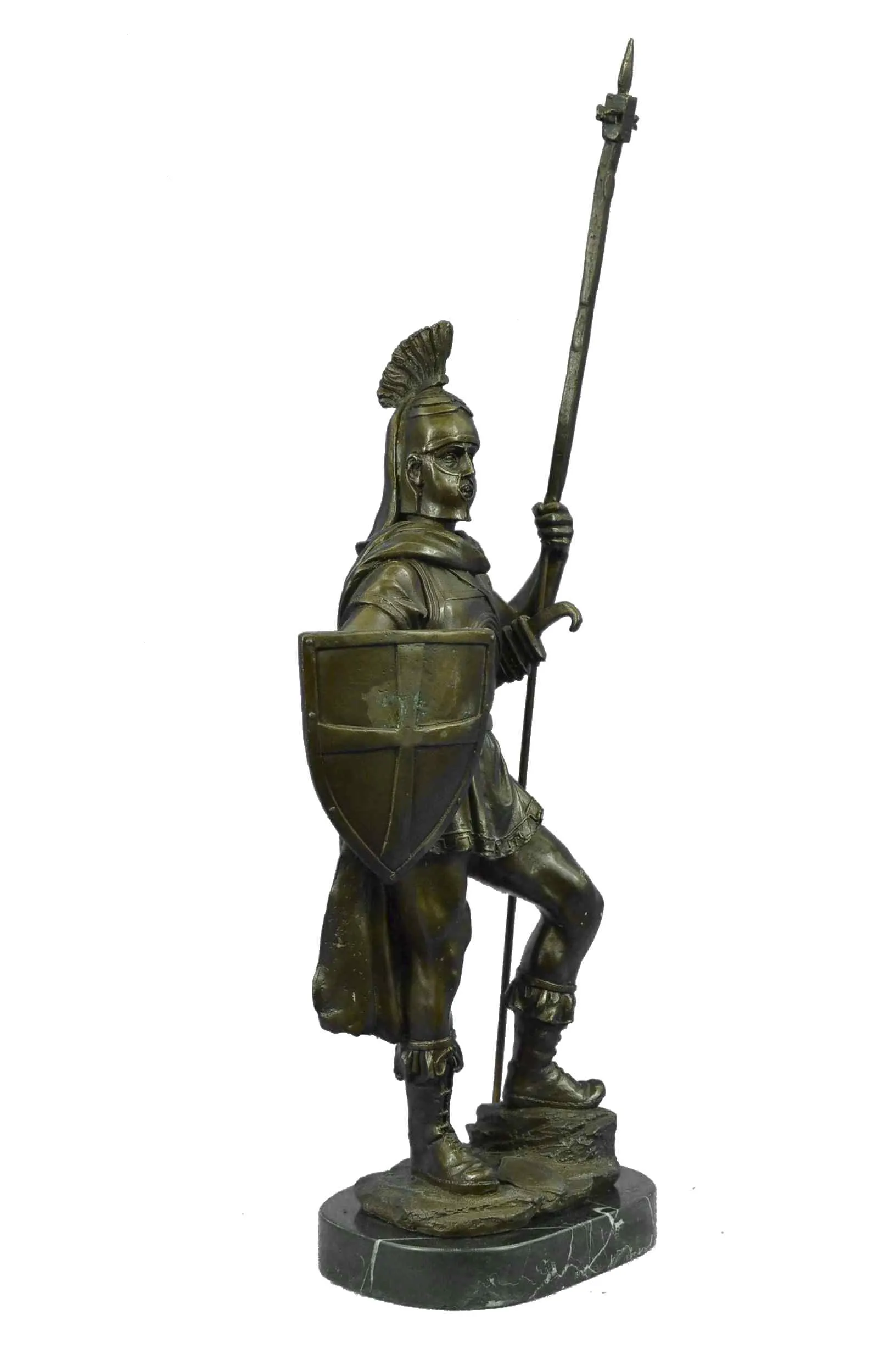 Bronze Sculpture Roman Warrior with Armor Bronze Sculpture Statue Figurine Deco