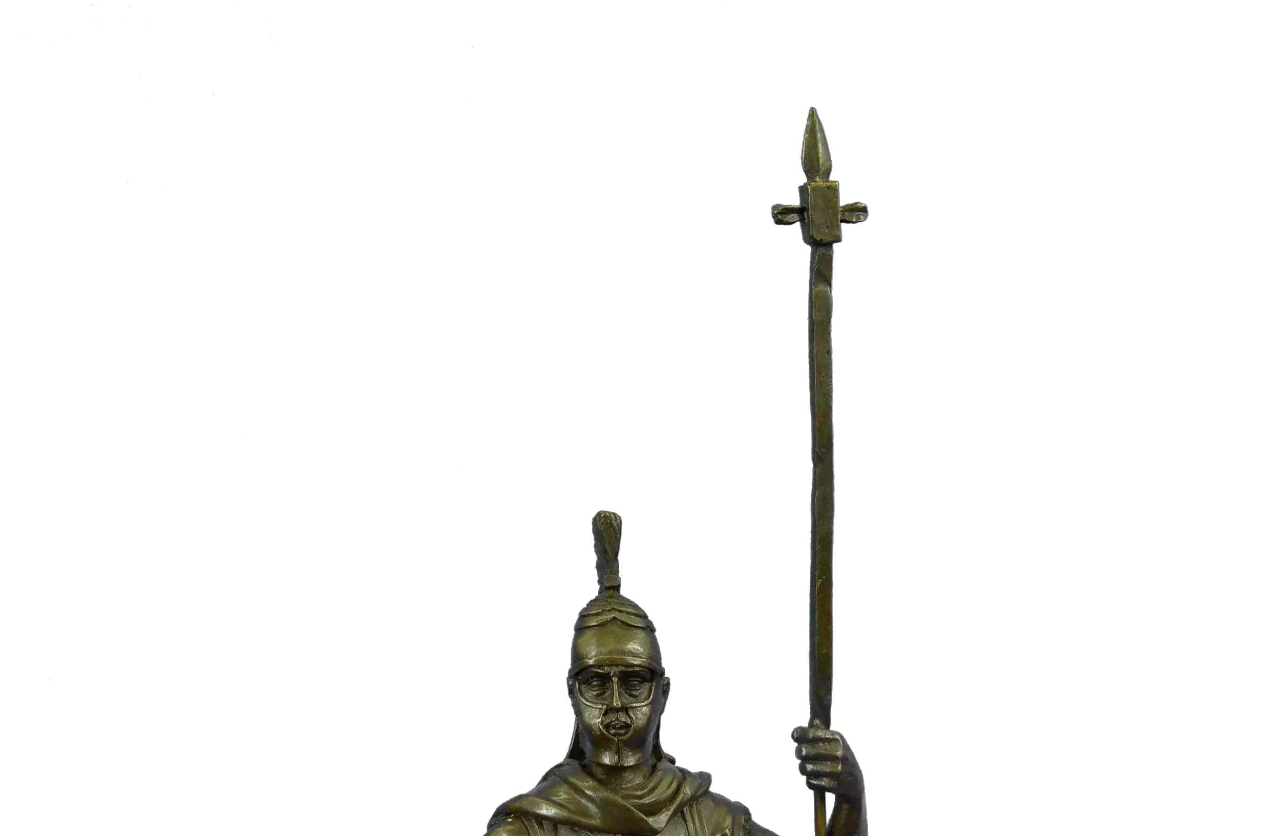 Bronze Sculpture Roman Warrior with Armor Bronze Sculpture Statue Figurine Deco