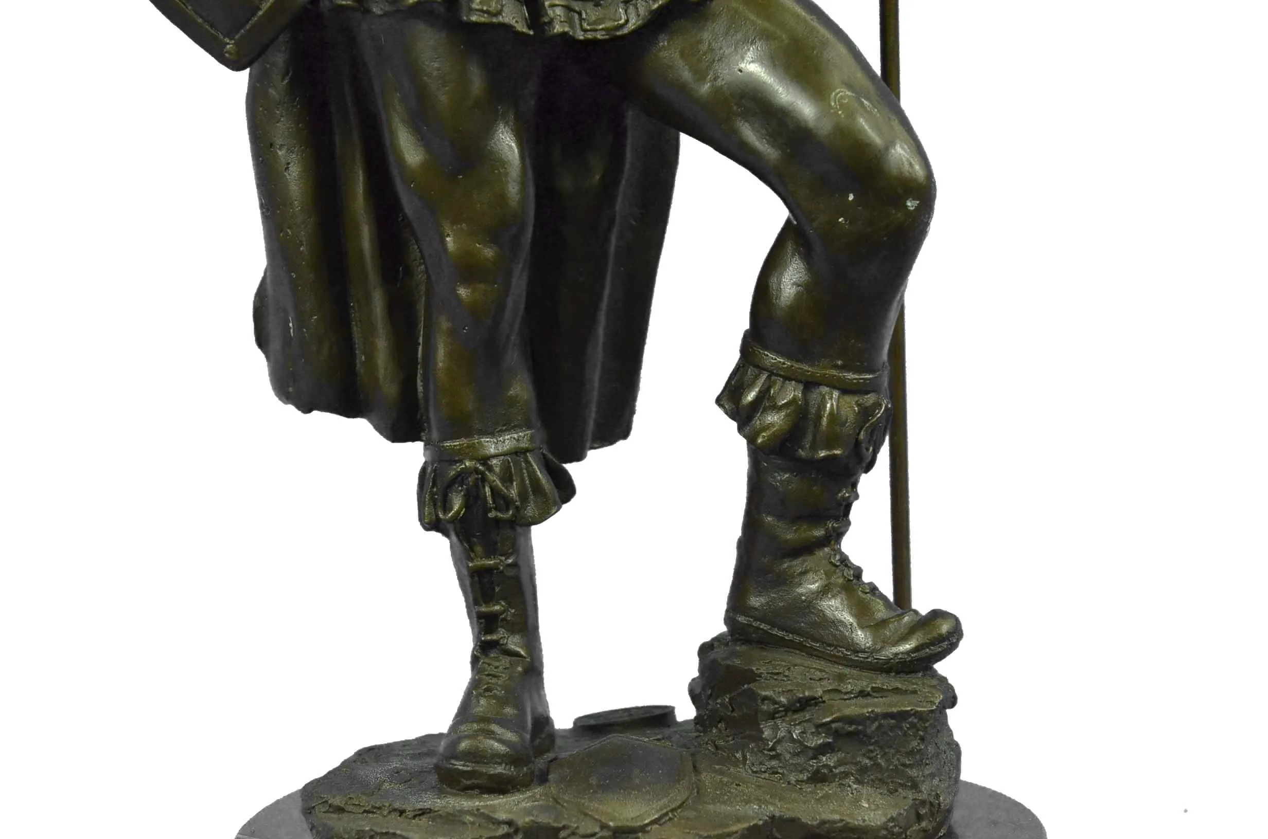 Bronze Sculpture Roman Warrior with Armor Bronze Sculpture Statue Figurine Deco