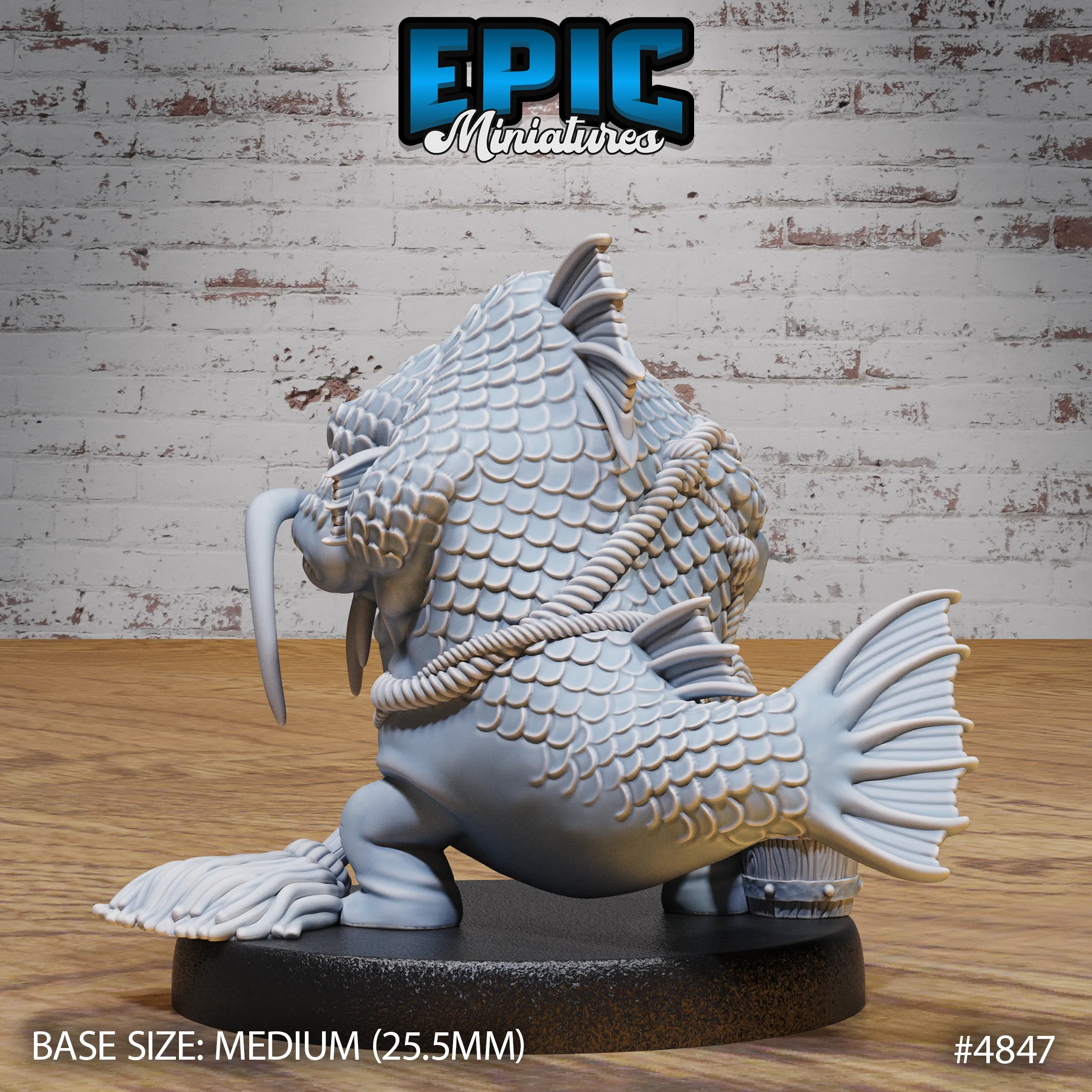 Catfish Folk #4846-#4848 by Epic Miniatures | 28mm Scale D&D Tabletop Miniature