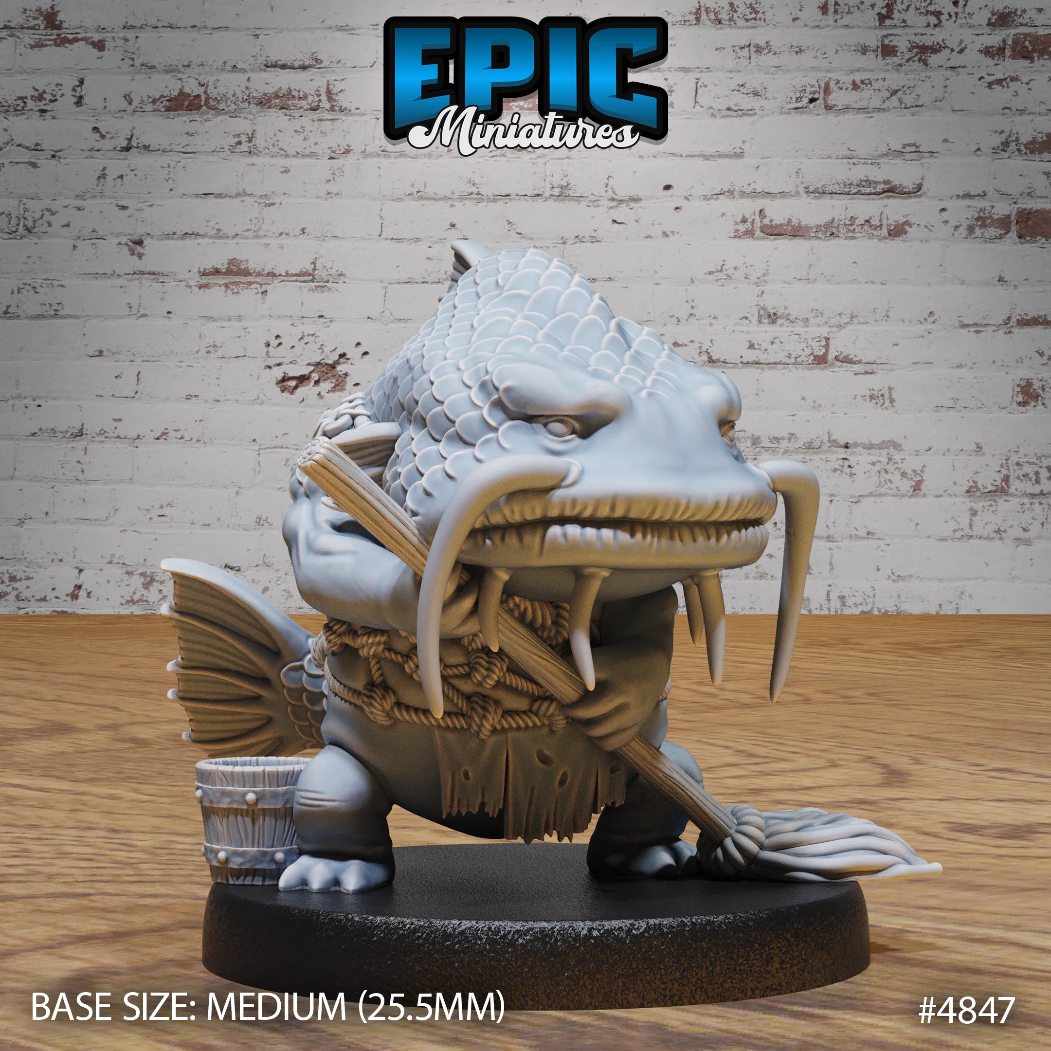 Catfish Folk #4846-#4848 by Epic Miniatures | 28mm Scale D&D Tabletop Miniature