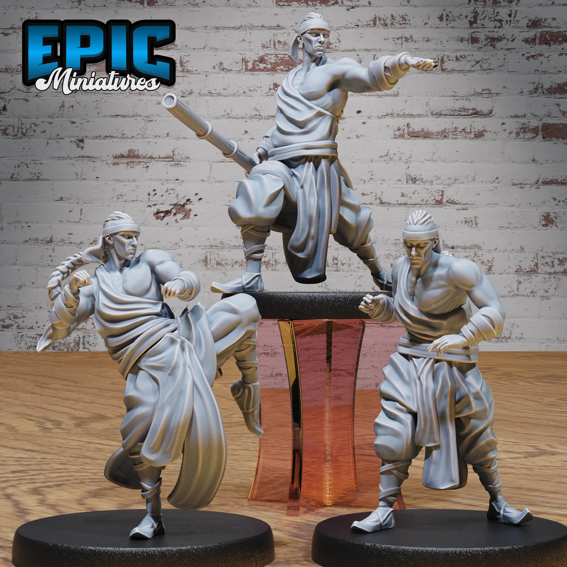 Martial Arts Monk #4938-#4940 | Epic Miniatures | D&D Tabletop Miniature | Skilled Hand-to-Hand Fighter for Fantasy Roleplaying