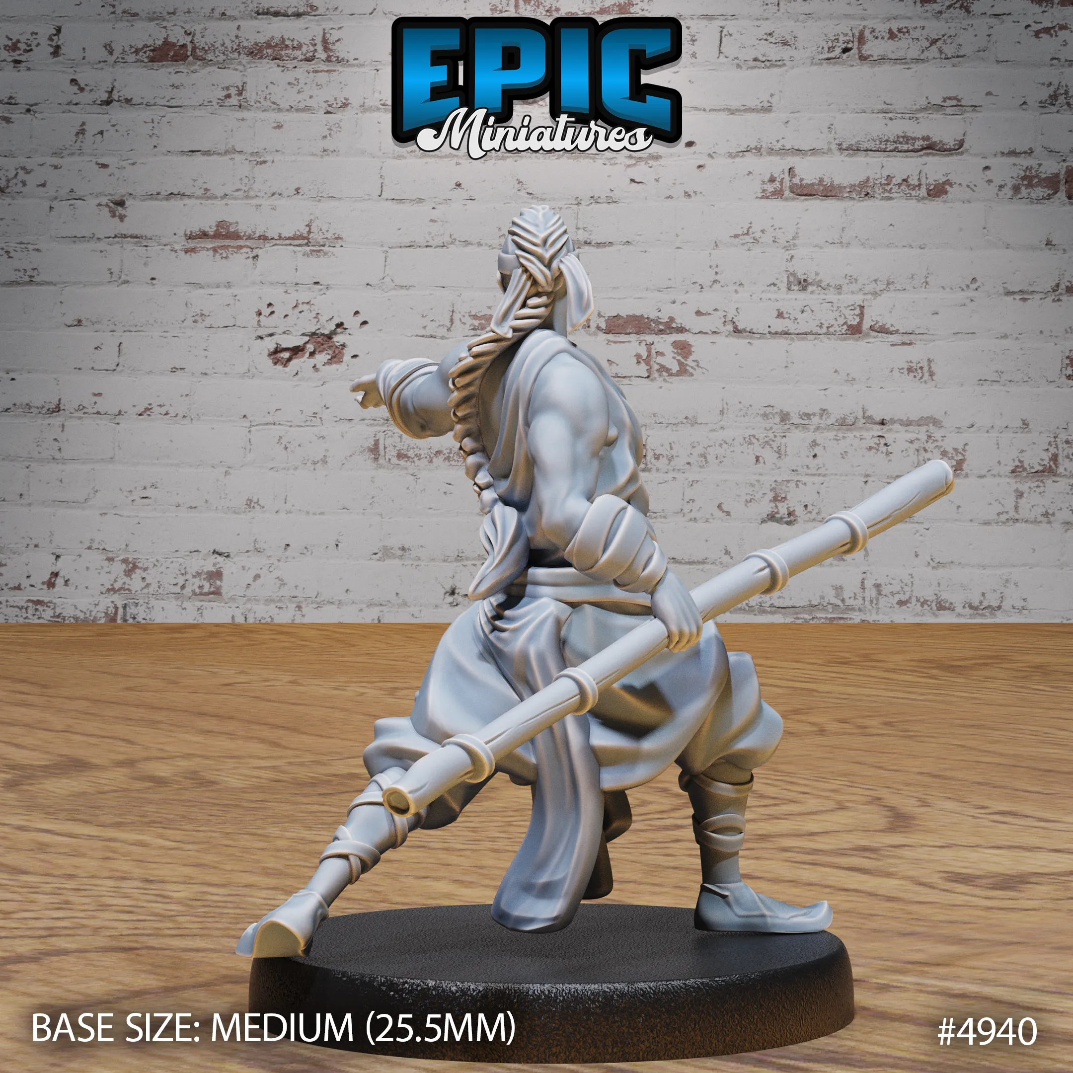 Martial Arts Monk #4938-#4940 | Epic Miniatures | D&D Tabletop Miniature | Skilled Hand-to-Hand Fighter for Fantasy Roleplaying