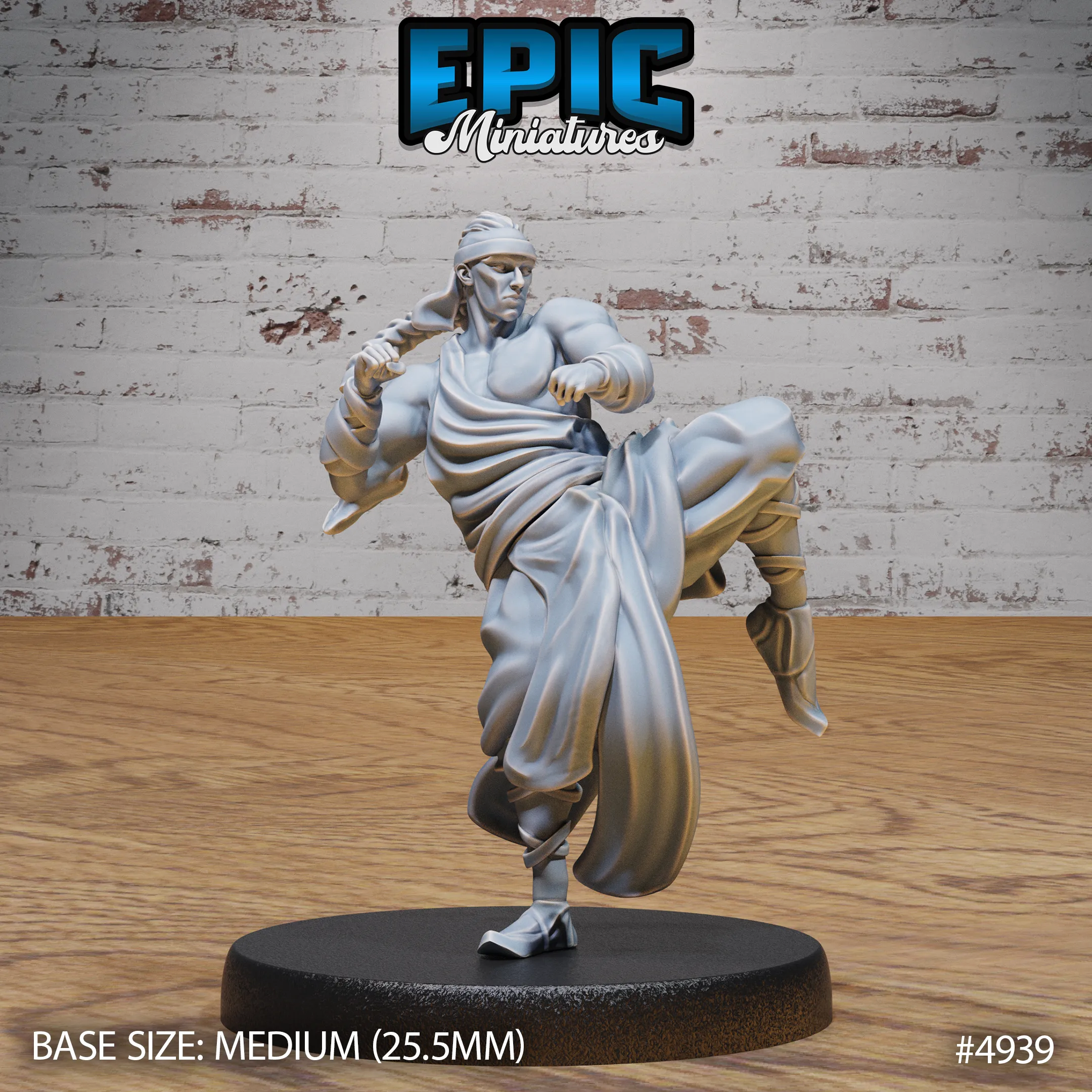 Martial Arts Monk #4938-#4940 | Epic Miniatures | D&D Tabletop Miniature | Skilled Hand-to-Hand Fighter for Fantasy Roleplaying