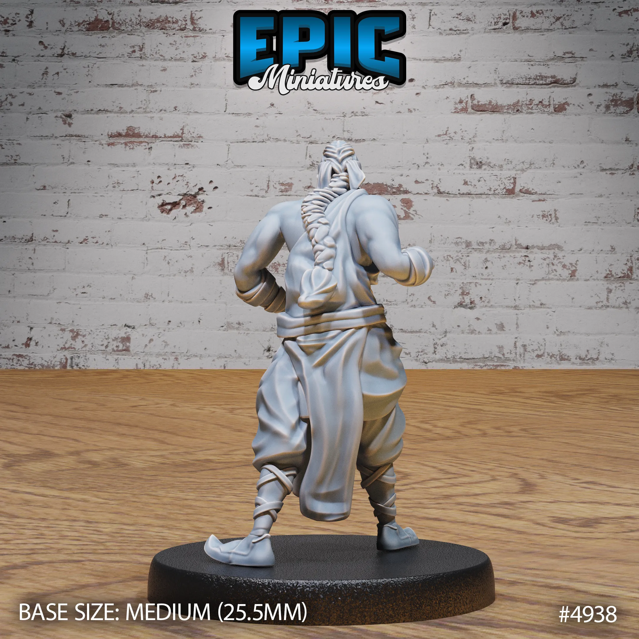 Martial Arts Monk #4938-#4940 | Epic Miniatures | D&D Tabletop Miniature | Skilled Hand-to-Hand Fighter for Fantasy Roleplaying