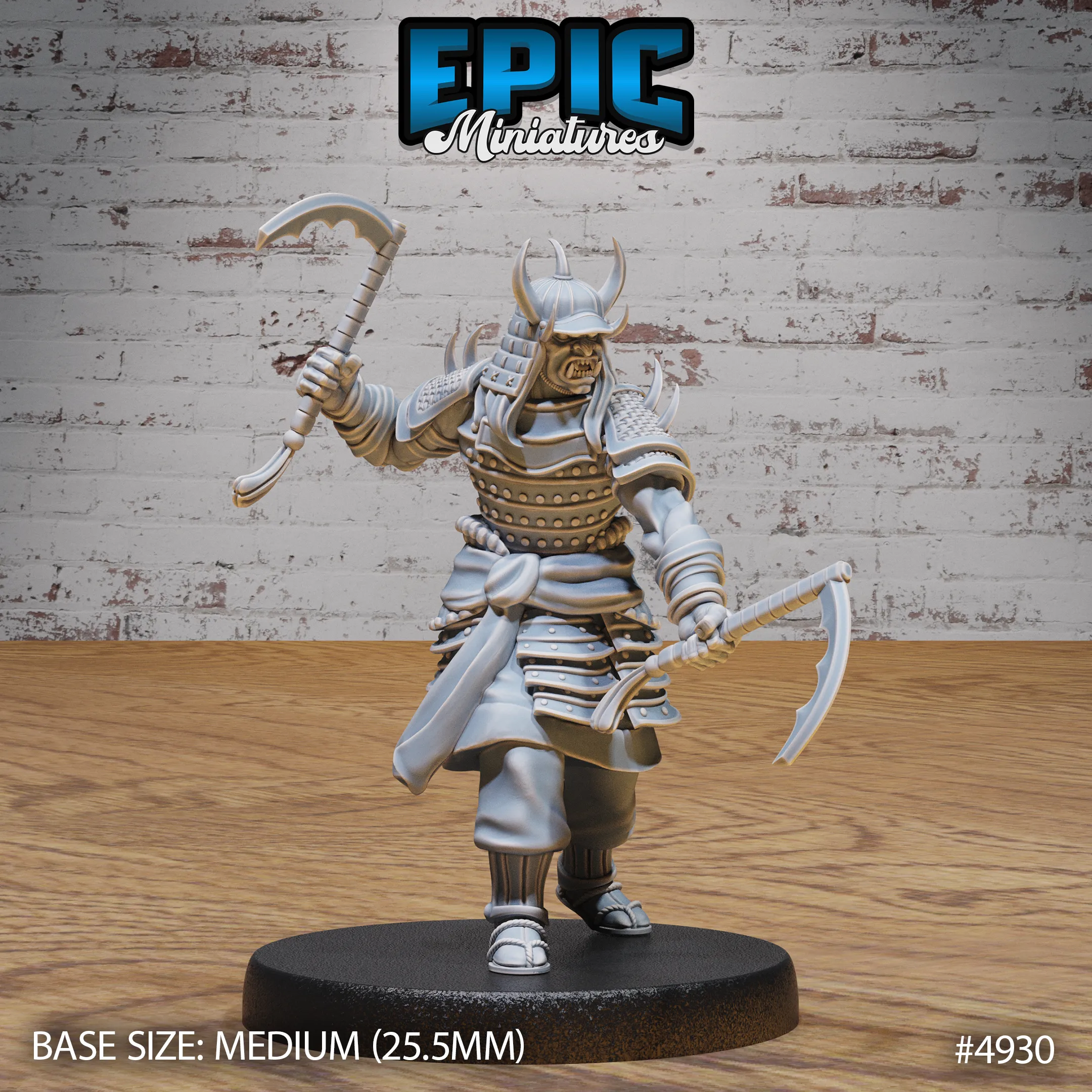 Oni Samurai #4929-#4931 | Epic Miniatures | D&D Tabletop Miniature | Fierce Demon Warrior for Fantasy Roleplaying