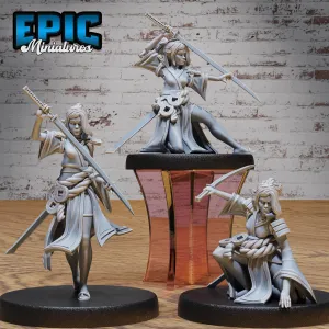 Samurai Woman #4935-#4937 | Epic Miniatures | D&D Tabletop Miniature | Elegant and Fierce Warrior for Fantasy Roleplaying