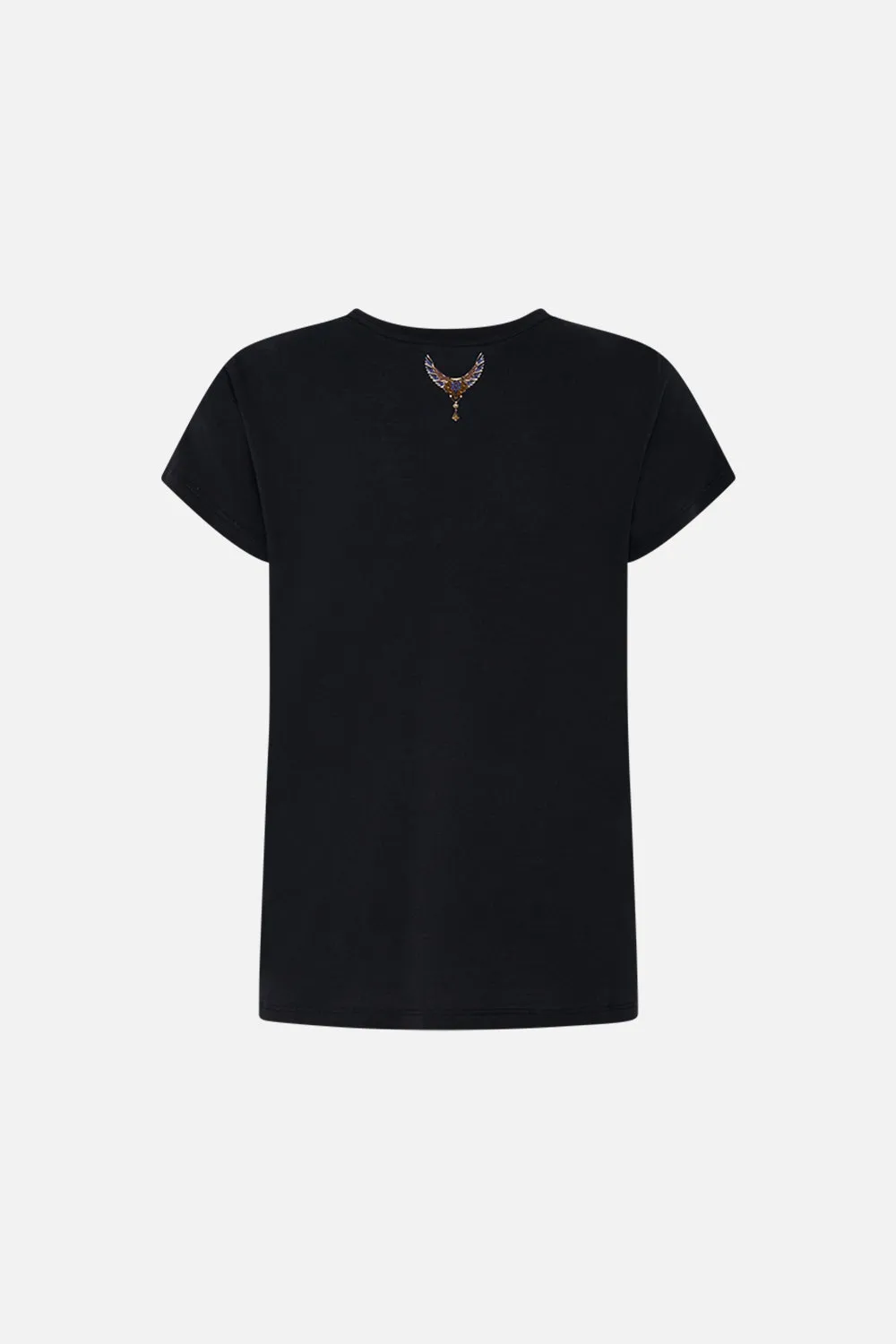 SLIM FIT ROUND NECK T-SHIRT - BLACK MY FAIR PHARAOH